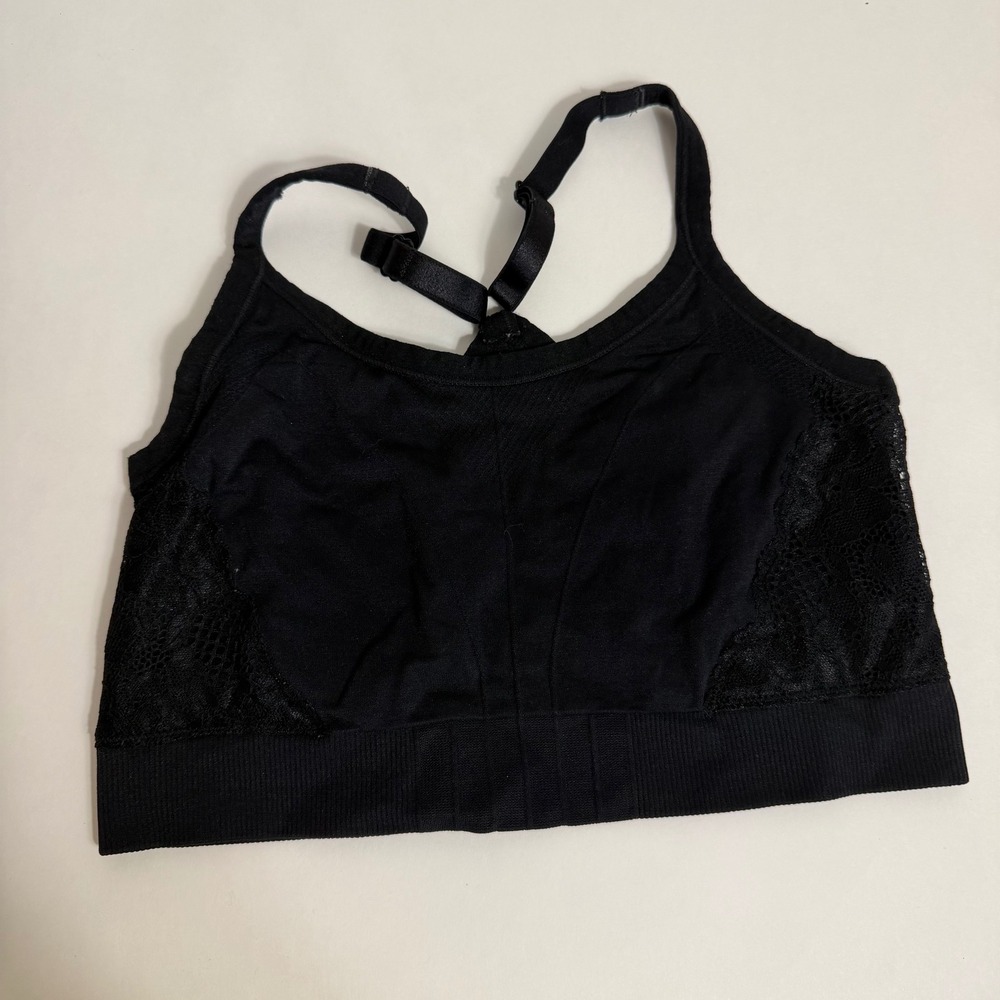 Torrid Curve Black Lace Seamless Bralette Racerback Size 00 10413917